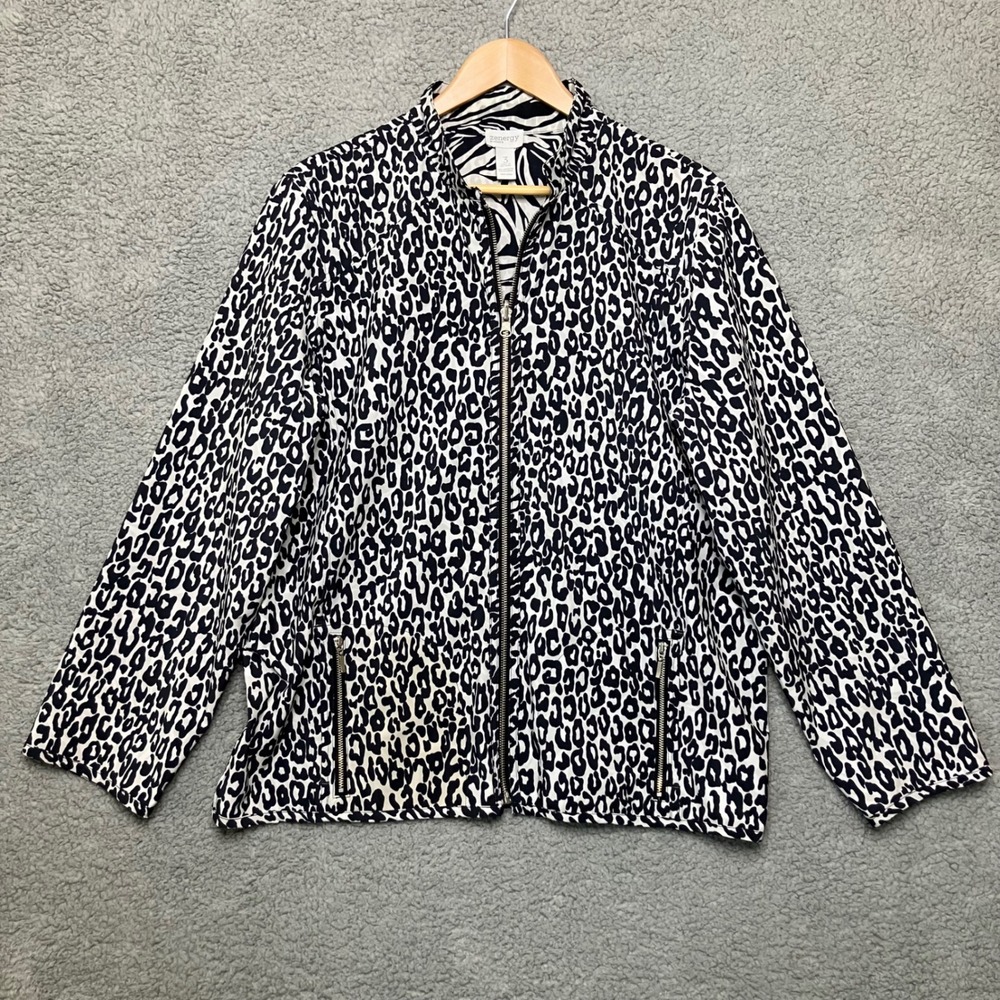 REVERSIBLE VERSATILE Black & White Leopard & ZEBRA Utility Jacket